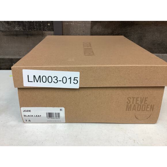 Steve Madden Women's 7.5M Black Leather Jozie Ankle Bootie Block Heels LM3-15 - Picture 10 of 10